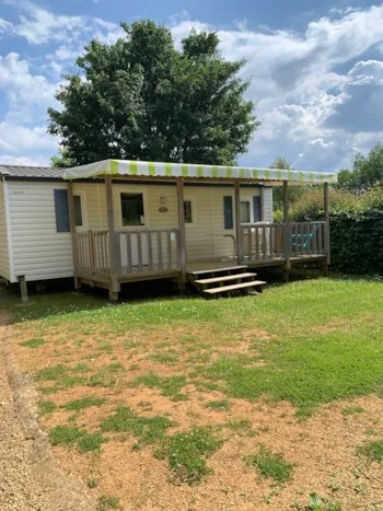 Mietunterkunft - Mobilheim 3 Zimmer Überdachte Terrasse - Camping les Poutiroux
