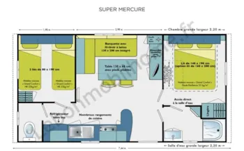 Mietunterkunft - Mobil-Home Grand Confort Terrasse Couverte - Camping les Poutiroux