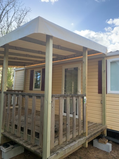 Mobil-home Grand Confort 2 bedrooms - covered terrace -1 bed of 160
