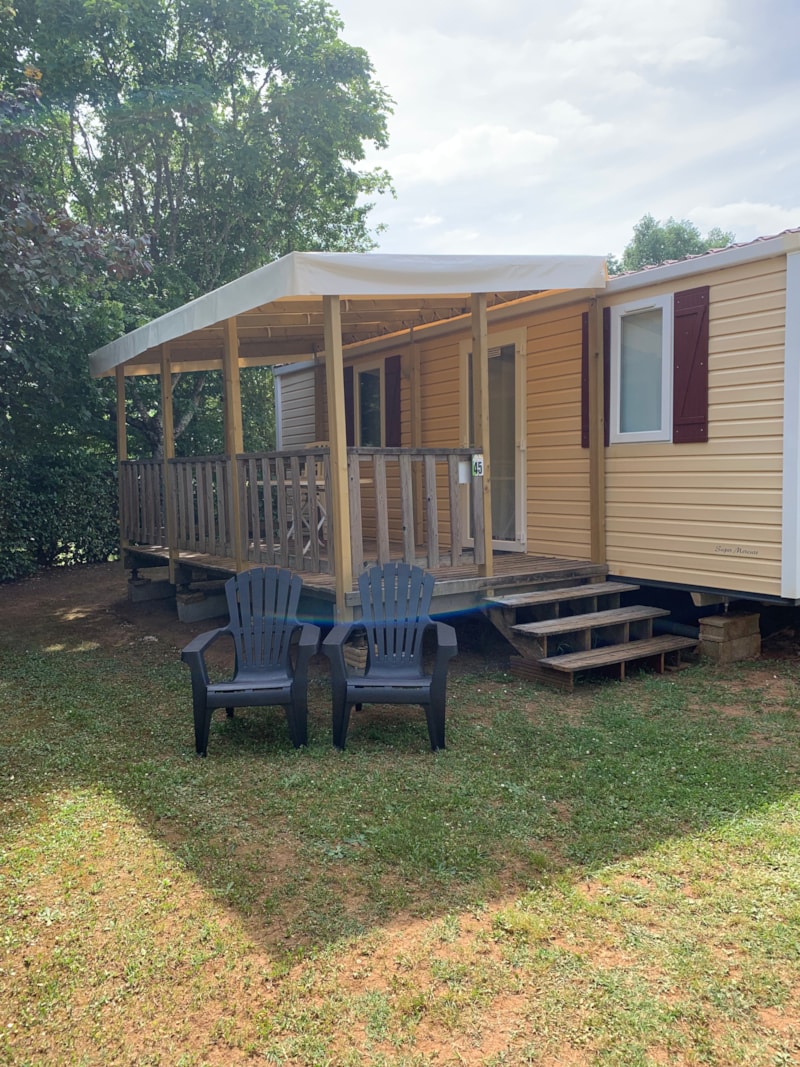 Mobil-home Grand Confort 2 bedrooms - covered terrace -1 bed of 160