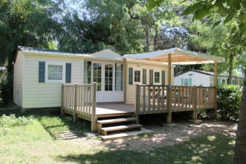 Accommodation - Résidence Mobile 3 Bedrooms+Wooden Terrace - Camping de la Grande Prade