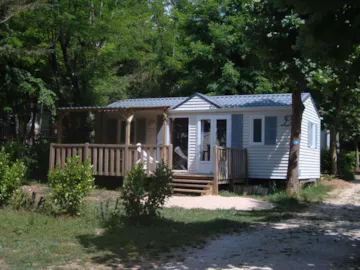 Accommodation - Résidence Mobile Confort Acacias Avec Terrasse Semi-Couverte 18 M² Équipée Tv-Tnt - Camping de la Grande Prade