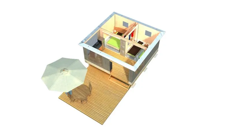 Petite Tente Toilé 2 Chambres (Sans Sanitaires)
