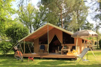 Mietunterkunft - Zelt Lodge Luxe - Blick Auf Den Fluss - Camping Le Port de Limeuil