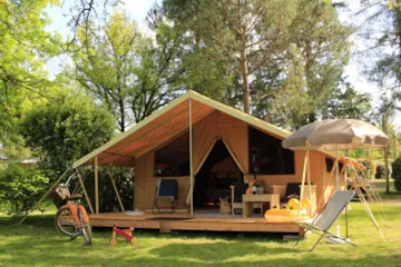 Location - Tente Lodge Luxe - Vue Rivière - Camping Le Port de Limeuil