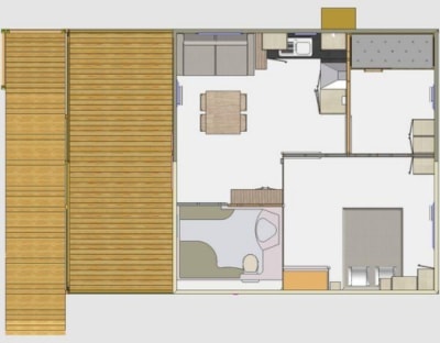 Standard Chalet for People with Reduced Mobility (disabled access) - 2 Bedrooms — 5