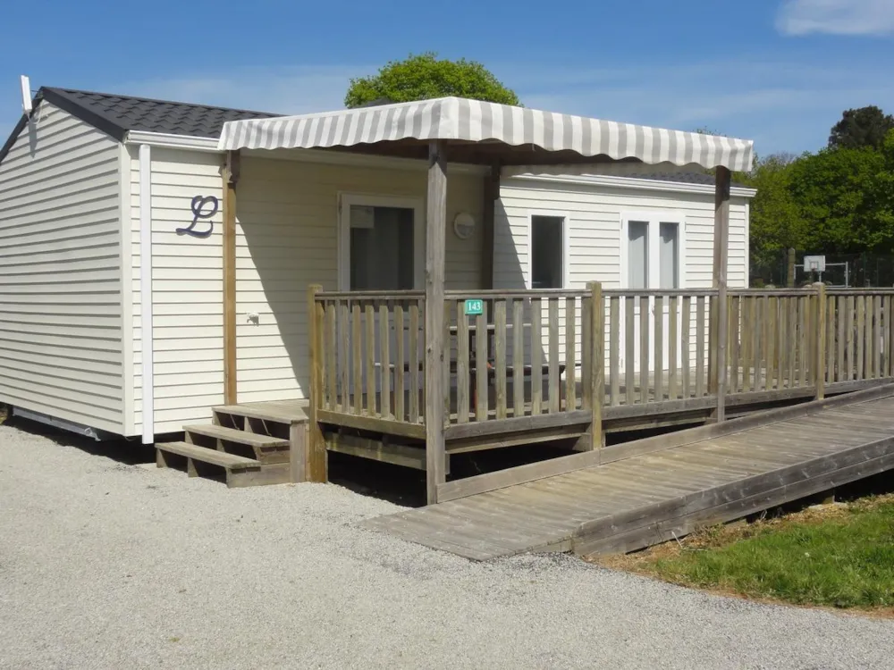 Location - Mobil Home Standard Pmr (Accès Handicapés) - 2 Chambres - Camping Les Jardins du Morbihan 
