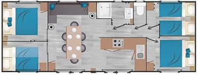 Grand Comfort Mobile Home - 4 Bedrooms — 3