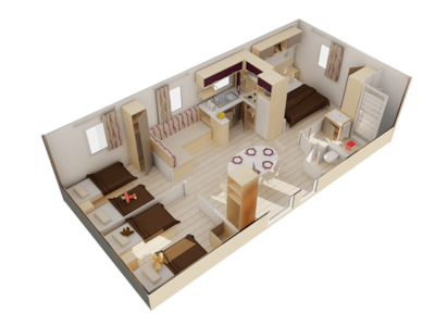 Comfort Mobile Home - 3 Bedrooms — 3