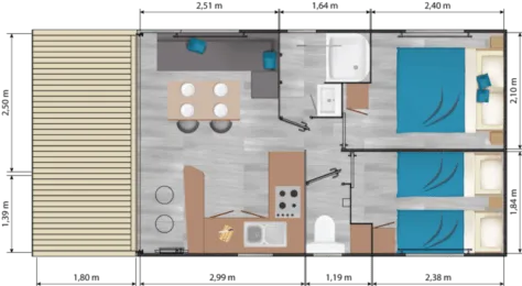 Mobil Home Confort Plus - 2 Chambres