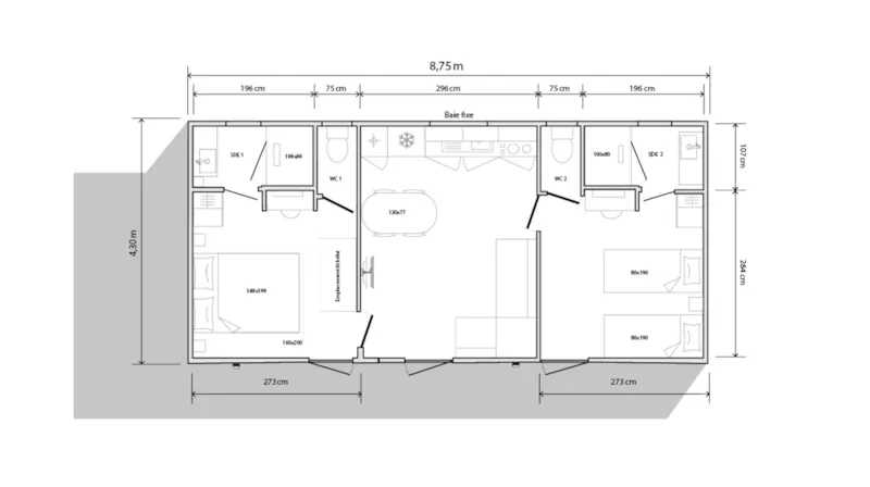 Mobil Home Grand Confort Hôtelier - 2 Chambres