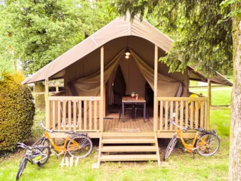 Mietunterkunft - Safarizelt Mit - 2 Schlafzimmern - Camping Les Jardins du Morbihan 