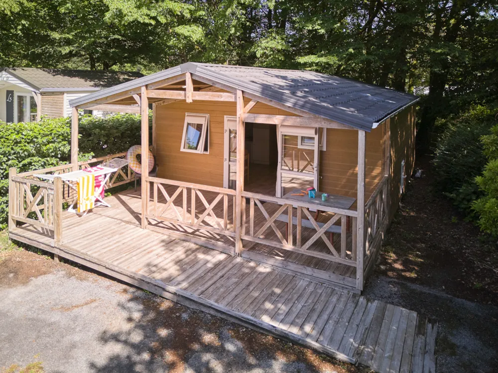 Location - Chalet Standard Pmr (Accès Handicapés) - 2 Chambres - Camping Les Jardins du Morbihan 