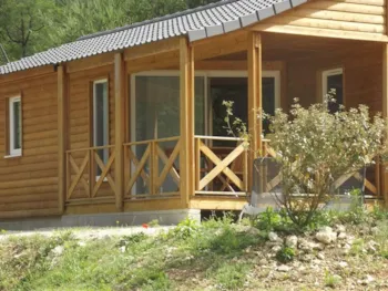 Mietunterkunft - Chalet Bois - Camping Domaine du Lac