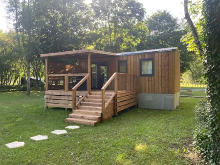 Huuraccommodatie(s) - Mobilhome Rapidhome Cabane Vintage Neuf - Camping Le Moulin de Caudon