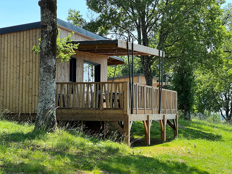 Location - Eco-Lodge Premium Sur Pilotis Avec Vue - Camping La Nouvelle Croze