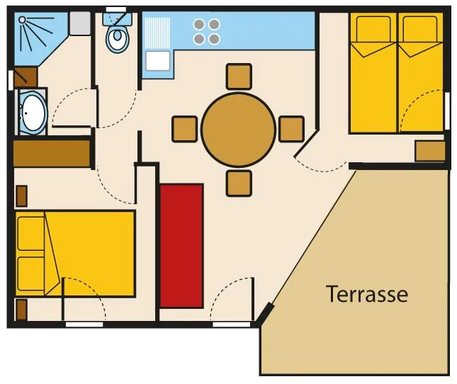 Chalet Confort 36 M² 2 Chambres - Climatisation - Tv - Barbecue - Terrasse Couverte