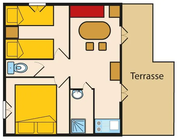 Chalet Cosy 35 M² 2 Chambres 4 Personnes - Tv - Terrasse Couverte