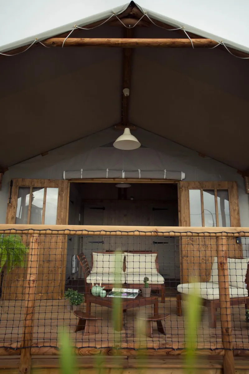 Cabane Lodge 39 M2 Avec Sanitaires - 2 Chambres - Grande Terrasse Avec Plancha