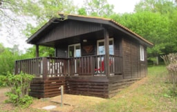 Location - Chalet Cosy 35 M² 2 Chambres 4 Personnes - Tv - Terrasse Couverte - Camping Domaine de Fromengal