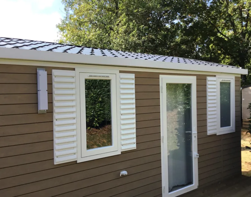 Mobilhome 22 M² - 2 Chambres - Tv - Terrasse Semi Couverte Ou Grand Parasol