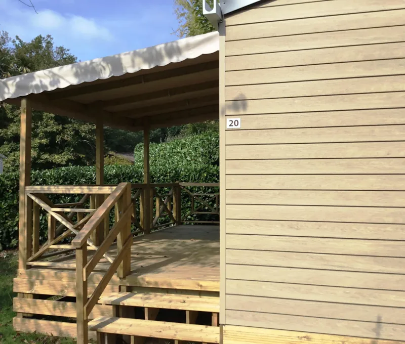 Mobilhome 22 M² - 2 Chambres - Tv - Terrasse Semi Couverte Ou Grand Parasol