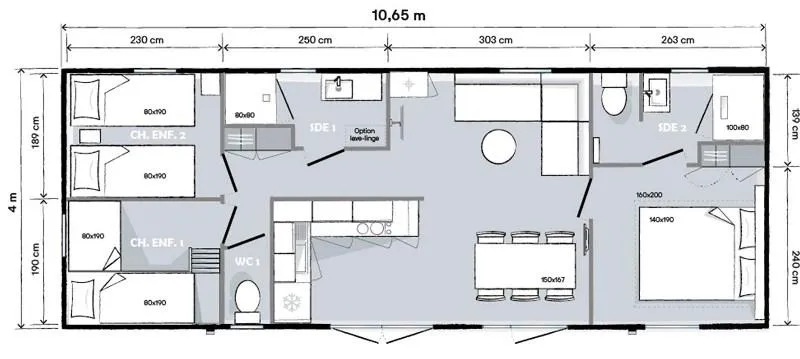 Mobilhome Vip 40 M2 - 3 Chambres - 2 Salles De Bain - 2 Wc - Climatisation - Le Top !