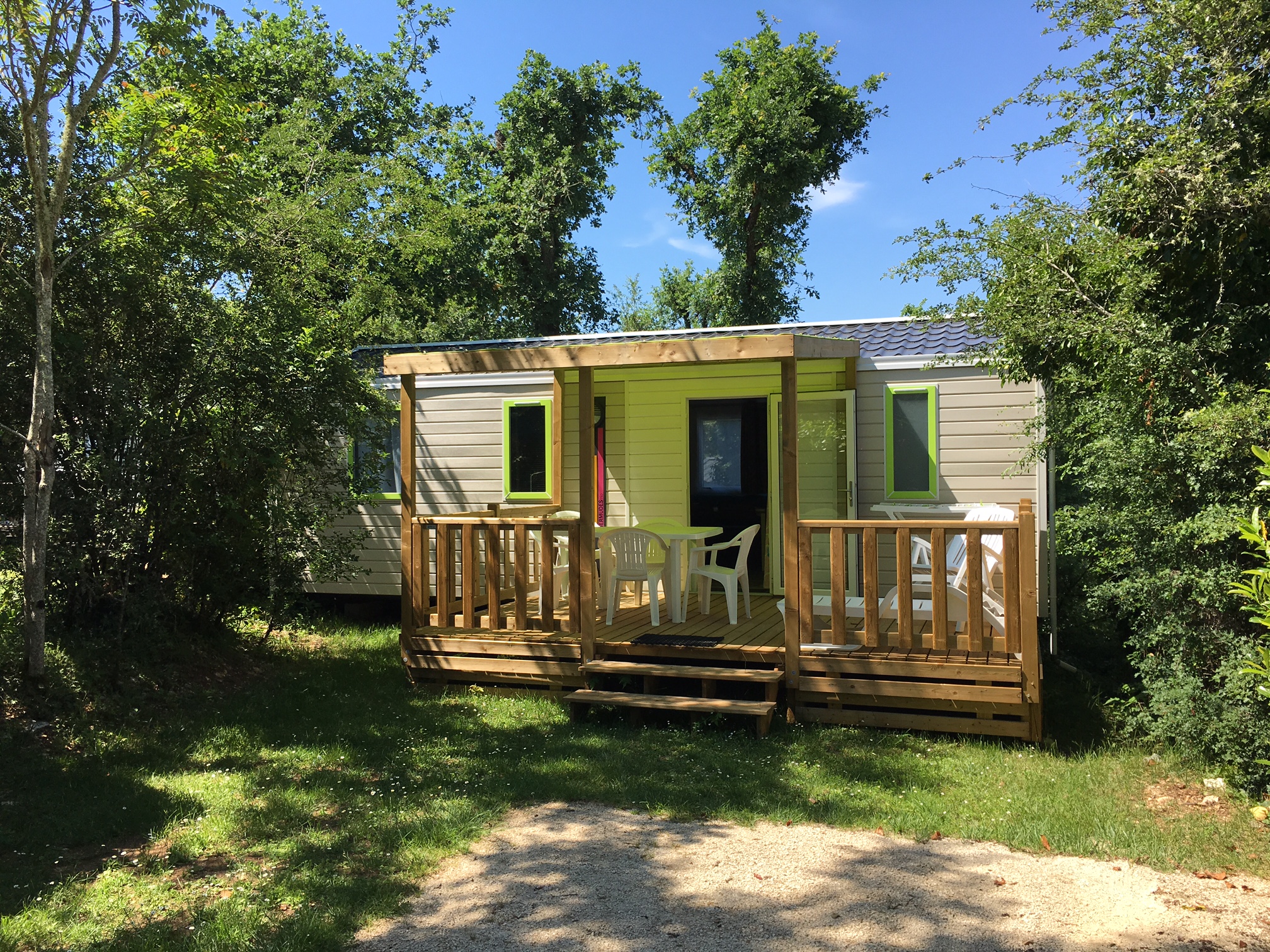 Accommodation - Bermudes Trio Mobile Home - Camping Le Douzou