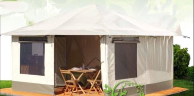 16m² canvas bungalow with 2 bedrooms - Check-in on Sundays in July and August