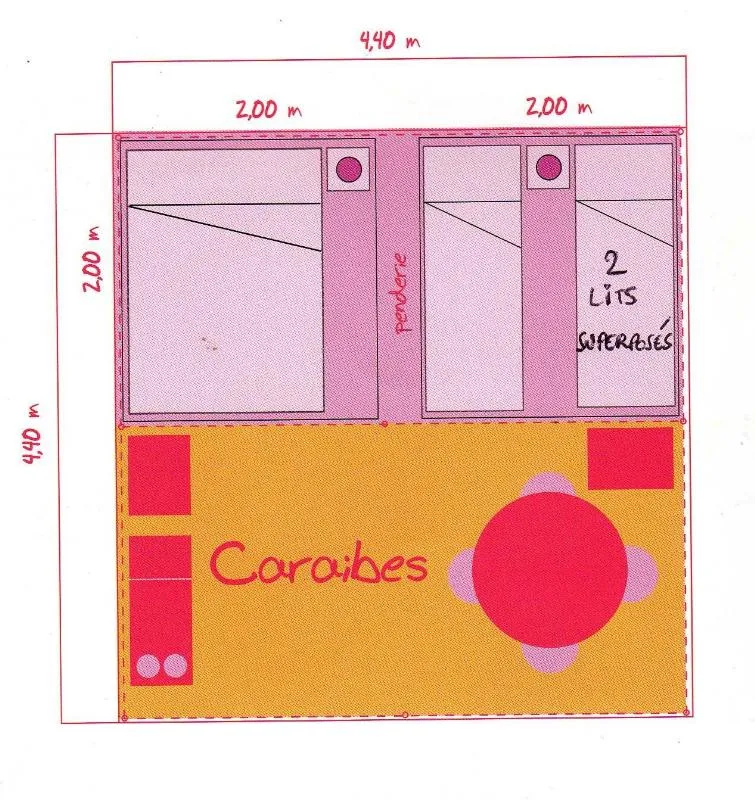 Bungalow Toilé 20M² 2 Chambres - Arrivée Le Dimanche En Juillet Et Août