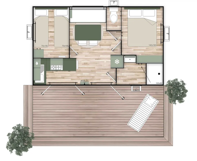 Mobil-Home Premium Nest - 2 Chambres