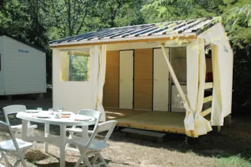 Location - Mobil-Home Toilé Tithome 21M² / 2 Chambres (Sans Sanitaires) - Camping Ushuaïa Villages les Pialades