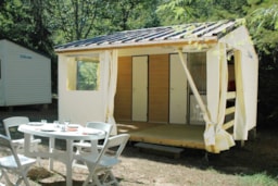 Mietunterkunft - Zeltbungalow Tithome 21M² / 2 Zimmer (Ohne Sanitäranlagen) - Camping Ushuaïa Villages les Pialades