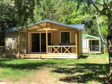 Location - Chalet Eden 54M² Avec Terrasse Couverte - 3 Chambres - Camping Ushuaïa Villages les Pialades