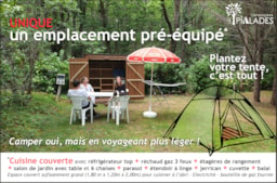 Kampeerplaats(en) - Premium Pakket : Vooraf Uitgeruste Staanplaats + 1 Auto + Tent, Caravan Of Camper + Elektriciteit - Camping Ushuaïa Villages les Pialades