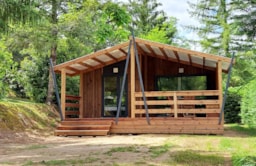 Mietunterkunft - Hütte Mimosa - 53 M2 + Überdachte Terrasse - 3  Zimmer - Camping Ushuaïa Villages les Pialades