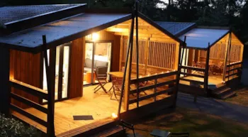 Mietunterkunft - Hütte Mimosa - Tv - 47 M² + Überdachte Terrasse - 2 Zimmer - Camping Ushuaïa Villages les Pialades