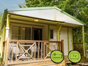 Mietunterkunft - Chalet Club 5 - Tv - Klima - 32M² Mit Überdachter Terrasse - 2 Schlafzimmer - Camping les Pialades