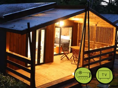 Chalet Mimosa Clim - Tv - 47 M² Avec Terrasse Couverte - 2 Chambres
