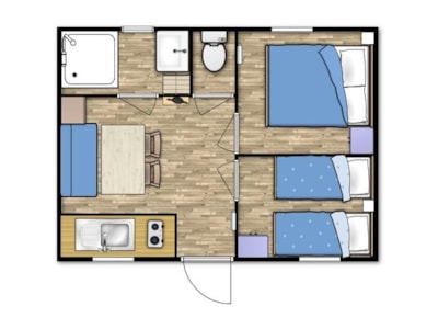 21 m² mobile home: A small, comfortable model for two or three people