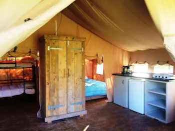 Mietunterkunft - Safari-Zelt 35 M² - Camping Le Pont de Mazerat