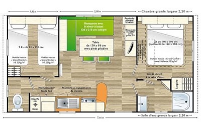 Privilege Cottage Montravel - TV, air conditioning, semi-covered terrace, very large pitch