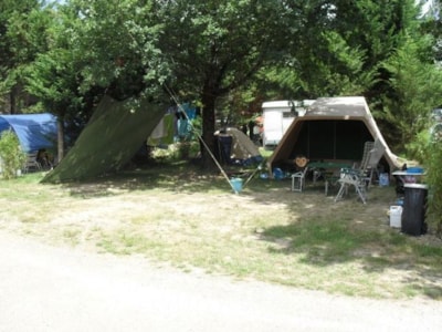Nature site with 6 A electricity included - 80 to 100 m² for tents, vans, and caravans