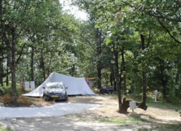 Quiet Pitch Xl Sémillion With Shadow - In The Forest, For Caravan Or Tent Only - 100 À 120 M² - Electricity Included