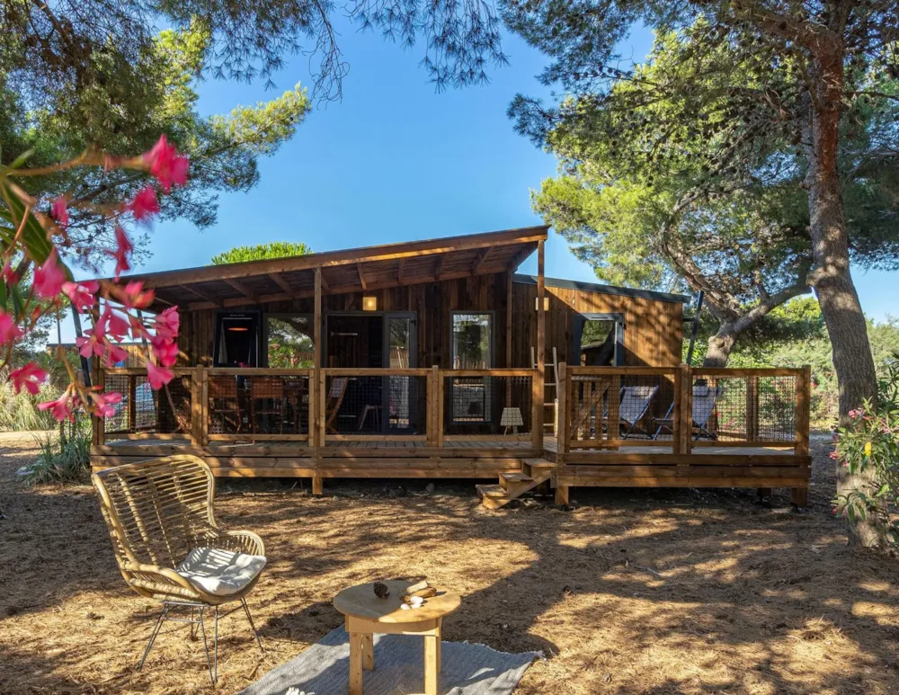 Location - Cottage-Chalet Premium Berge Privative Ponton, Tv, Clim, 2 Sdb - Domaine de l'Etang de Bazange | Sites et Paysages 