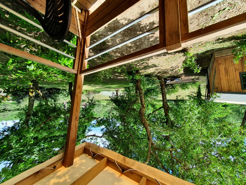 Location - Collection 2020 ! Cottage Neuf Lodge Jolie Vue Étang - Tv  Climatisation, Terrasse Couverte - Camping Sites et Paysages Etang de Bazange