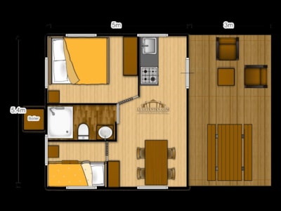 Woody Lodge with bathroom facilities — 6