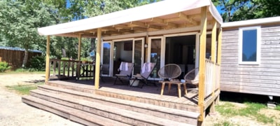 Premium mobile home facing the pond