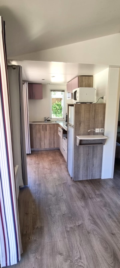 Premium mobile home facing the pond