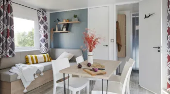 Mietunterkunft - Mobilheim Komfort – 2 Schlafzimmer - Clim - Tv – 29 M² - Camping Le Domaine du Bois Coquet